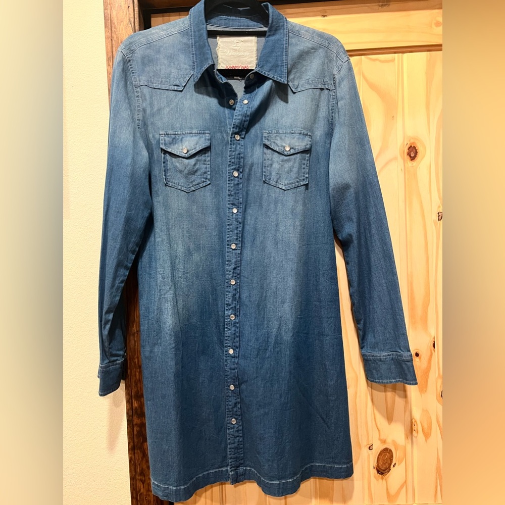 JOHNNY WAS NWOT 3J Workshop Denim Tunic or Button Down Dress